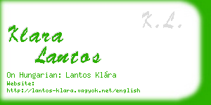 klara lantos business card